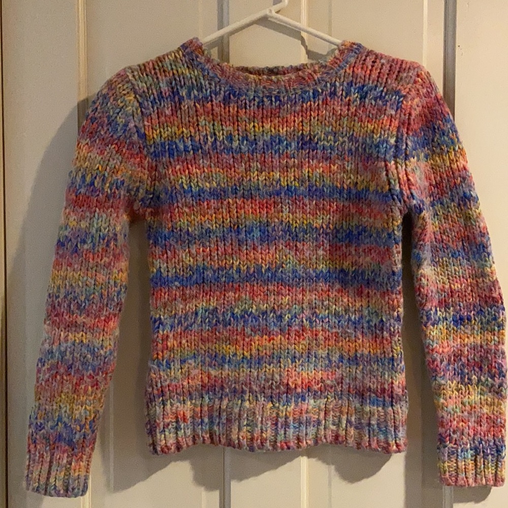 So multi colored sweater